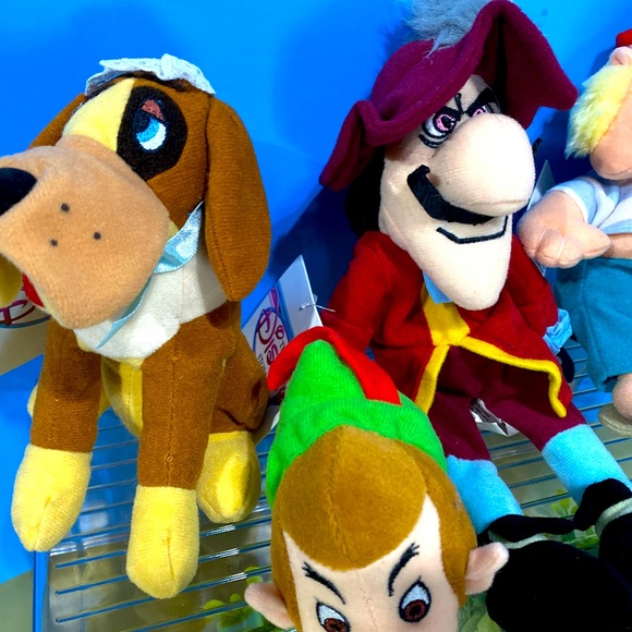 DISNEY EXCLUSIVE NWT VTG 90s PETER PAN RETIRED BEAN BAG PLUSH COMPLETE SET OF 5 - Picture 6 of 16